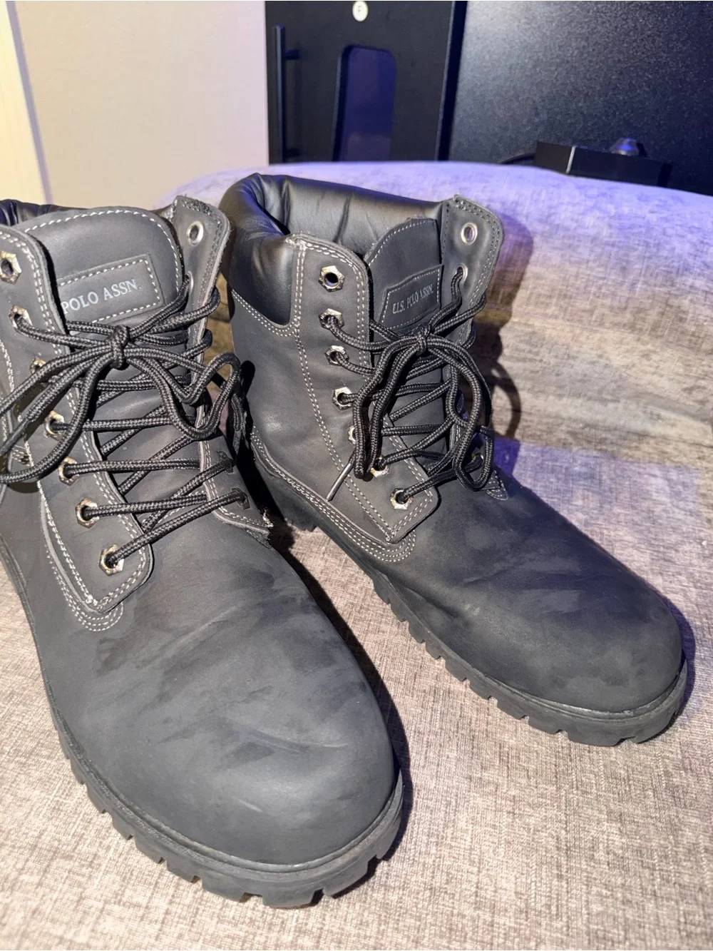 U.S. Polo Assn Owen High Black Lace Up Boots Men’s Size 10.5M